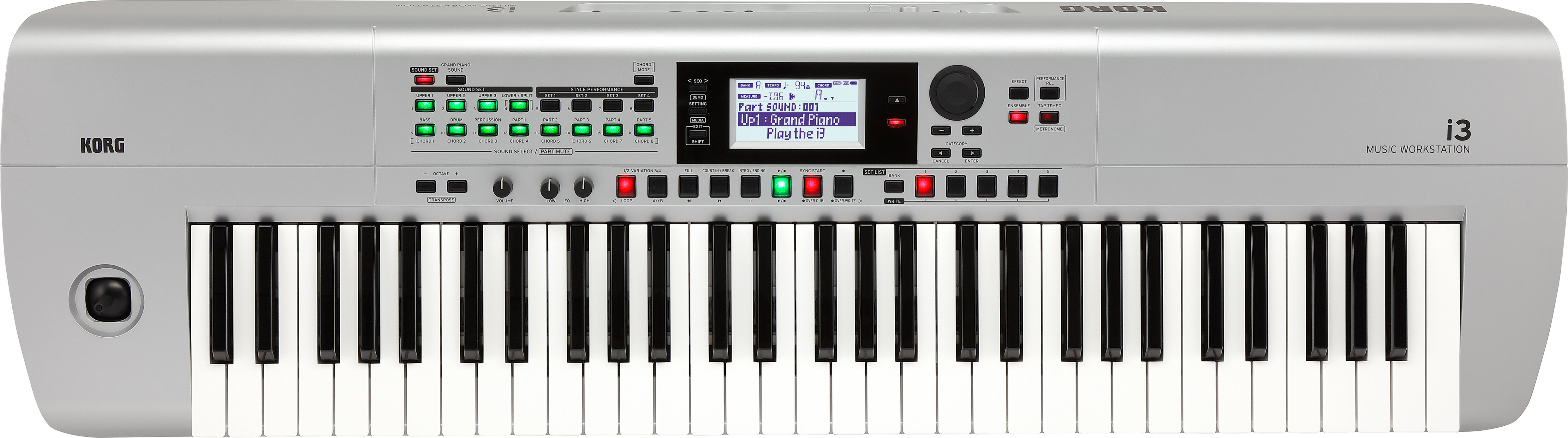 Korg i3 61 Key Music Workstation in Silver -  i3MS