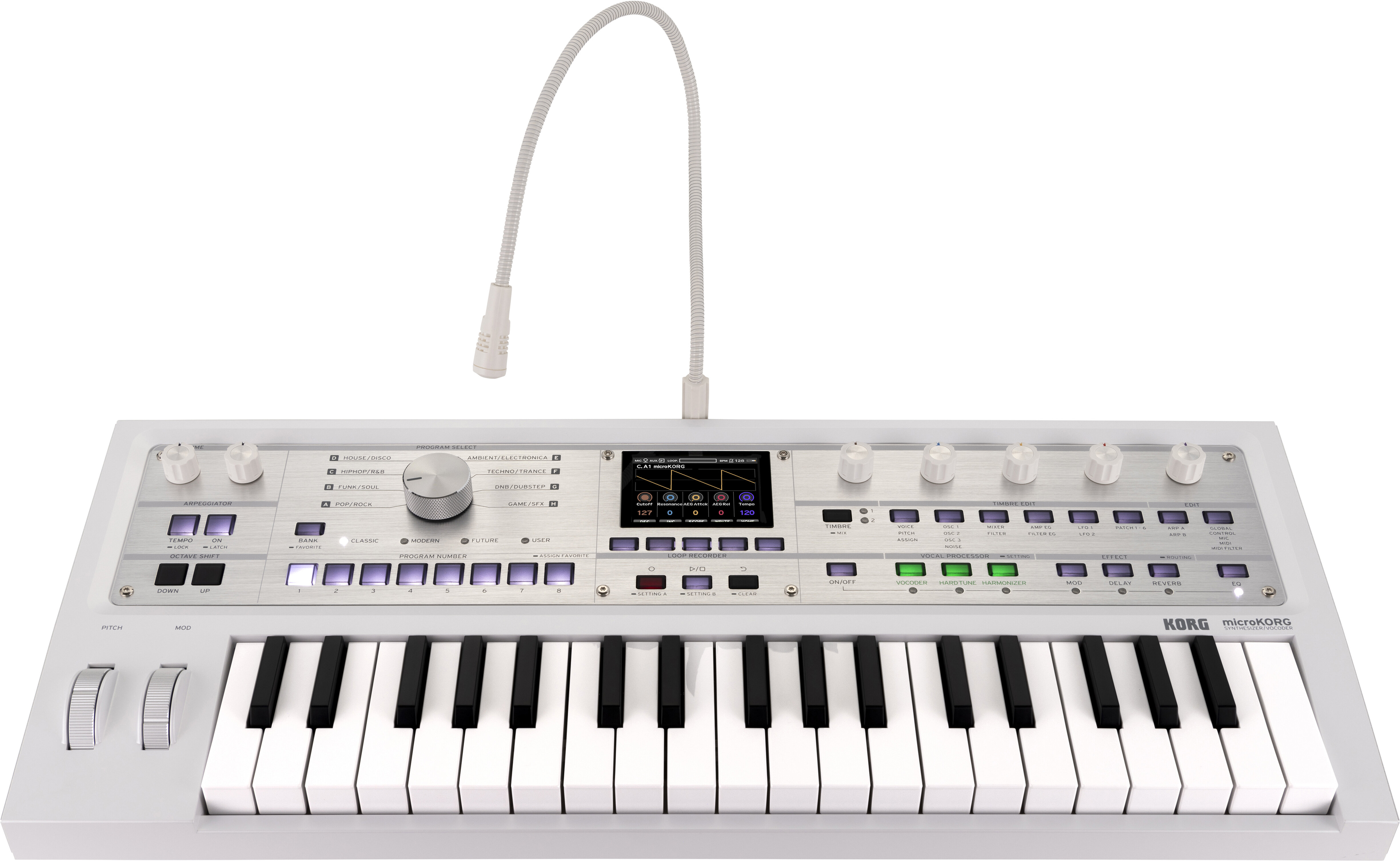 Korg MICROKORG2 Synthesizer Limited Edition White