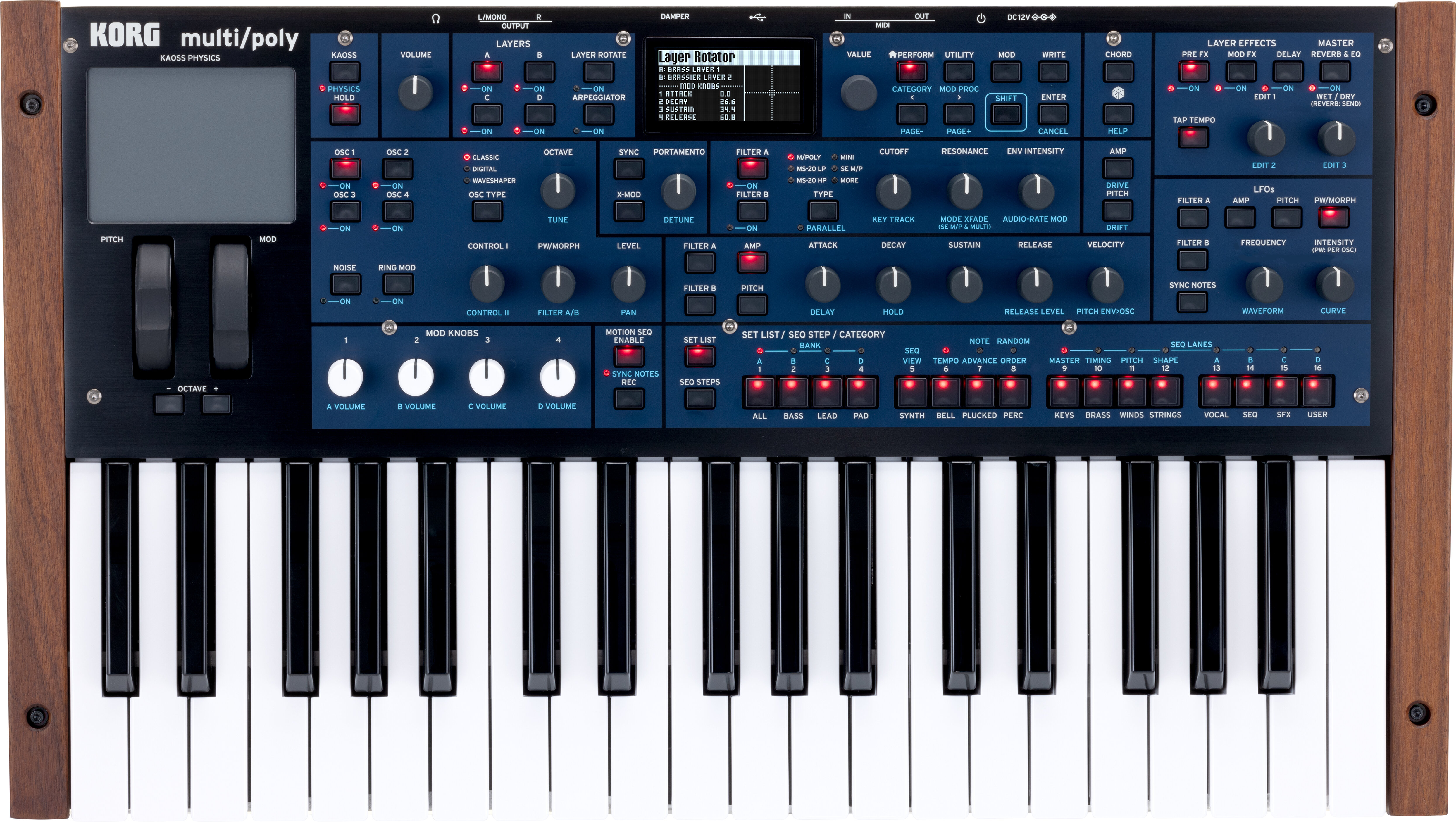 Korg MULTIPOLY 37 Key Virtual Analog Synthesizer