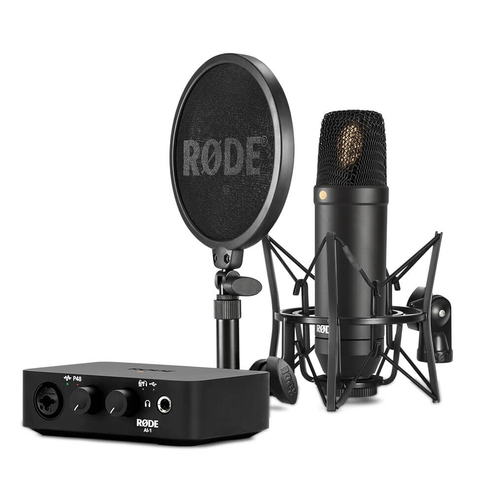 Rode NT1 Condenser Microphone W/USB Interface -  NT1 AI1 Bundle