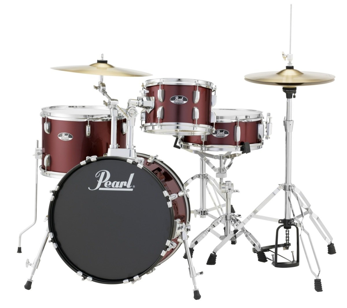 Pearl Roadshow 4Pc Complete Bop Drumset Wine Red -  RS584C/C91