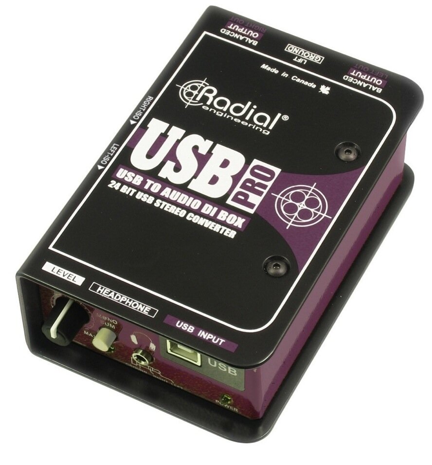 Radial USB Pro Stereo DI for Laptops