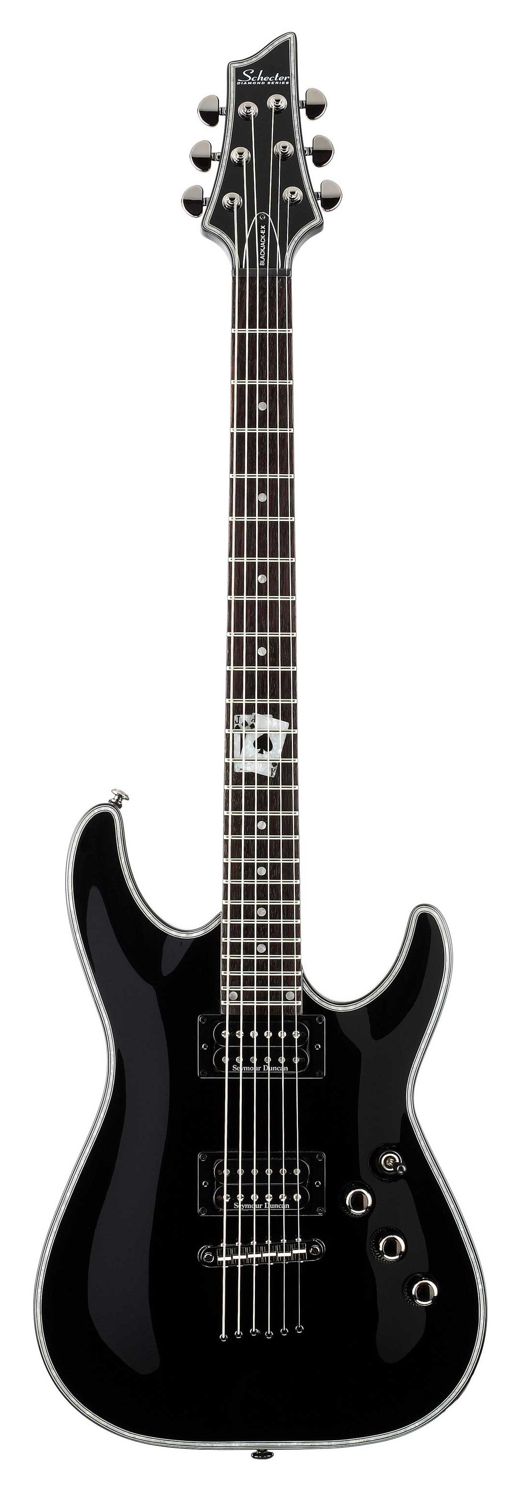 Schecter C1EX Black Jack Baritone Electric Guitar