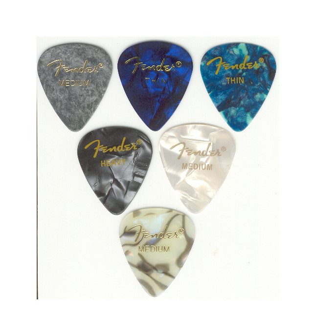 Fender 351 Premium Celluloid Heavy Picks at zZounds