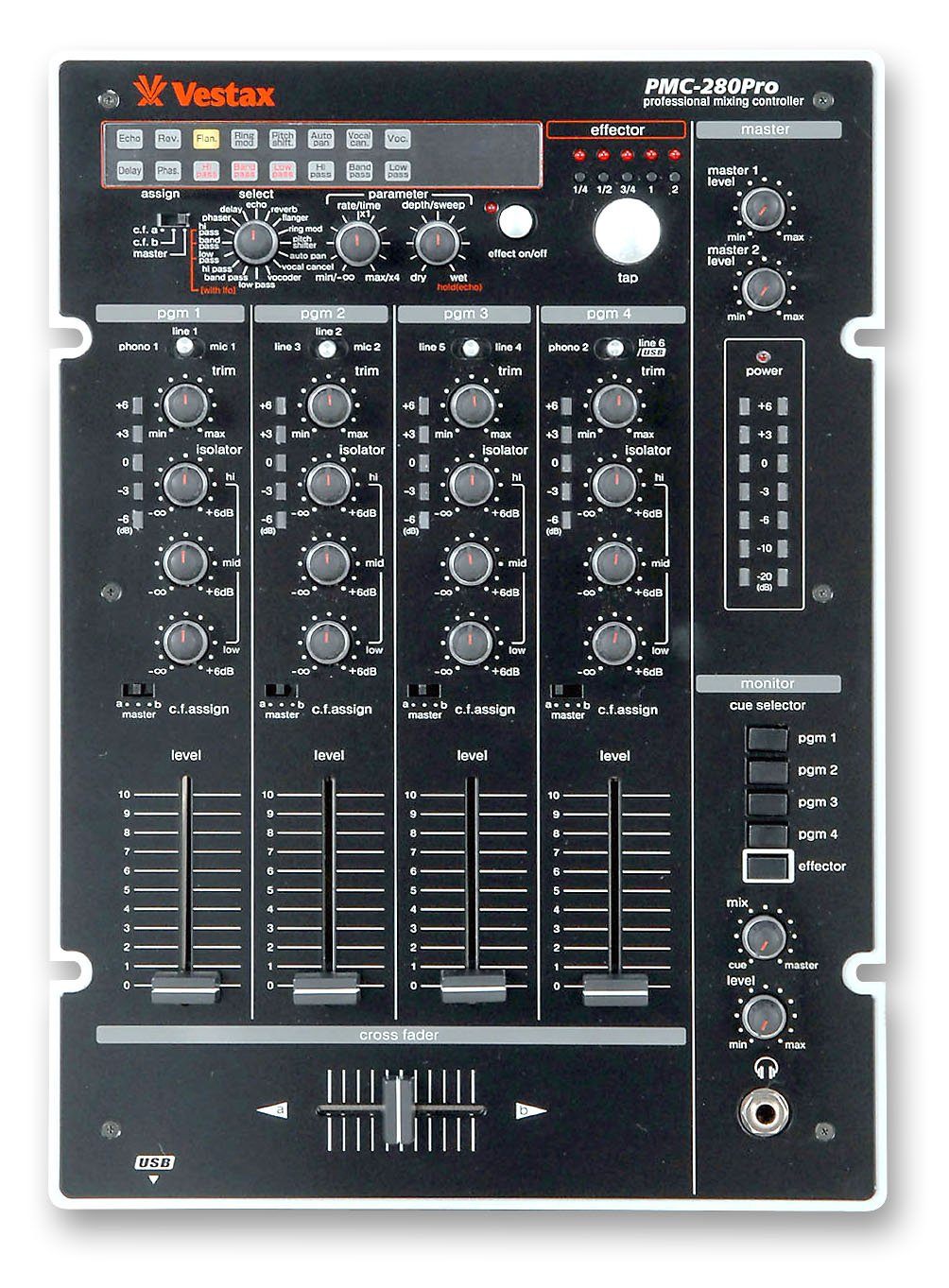 Vestax PMC280 4 Channel DJ Mixer with Effects