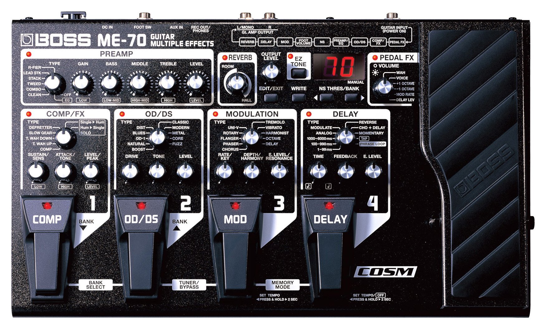 Boss ME 70 Guitar Effects Pedal at zZounds