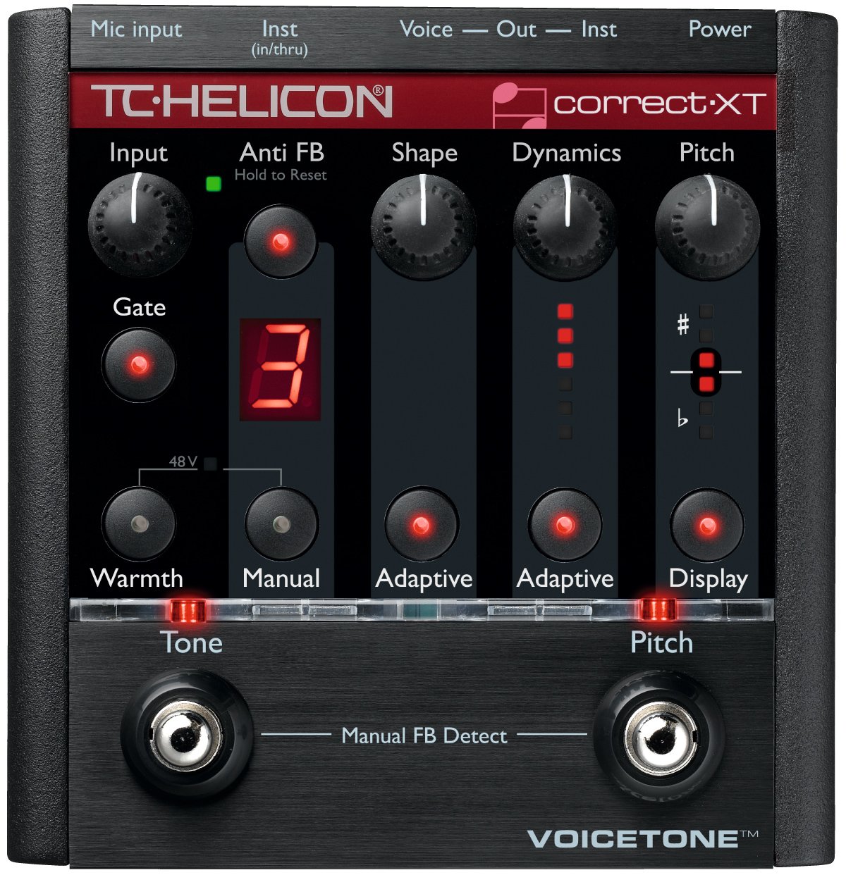 TC Helicon VoiceTone Correct XT Vocal Effects Pedal at zZounds